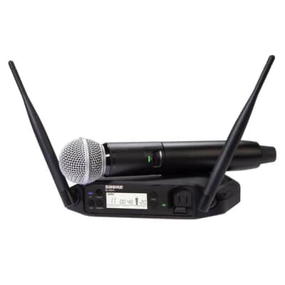 Shure GLXD24+ Dual Band Digital Wireless System with SM58 Handheld Microphone, Z3: 2.4/5.8GHz image 1