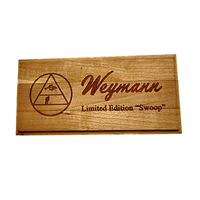 Weymann® USA Made Solid Brass Hardtail Fixed "Swoop" Bridge 160th Anniversary Limited Edition image 5