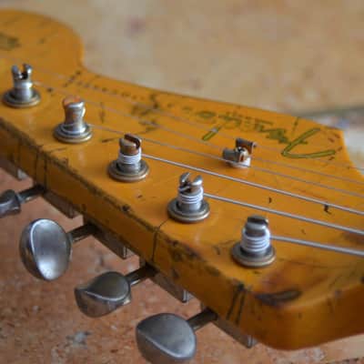 American Fender Stratocaster Standard Shell Pink Over Candy Apple CS Fat 50's image 18