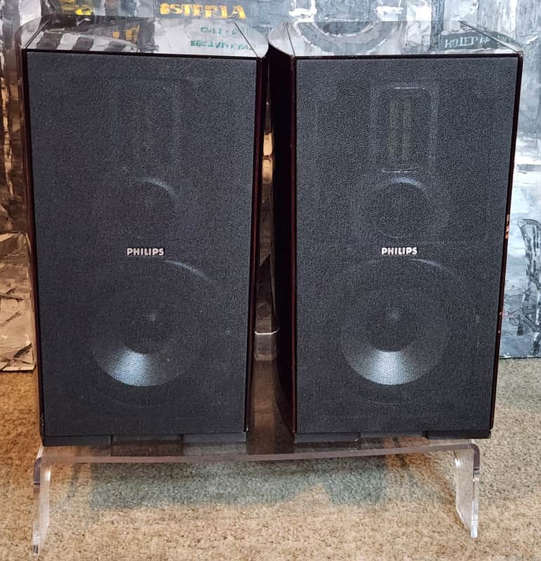 Philips Philips MCD908 speakers are 3-way, bass-reflex bookshelf speakers 90s  - Redwood