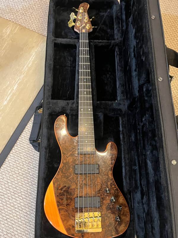 Cort Rithimic V NAT Walnut Burl Top 5-String Bass - w/Sadowsky Preamp image 1