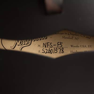 Northfield  NFS-F5 Carved Top Mandolin (2026), ser. #S2601578, original molded black hard shell case. image 17