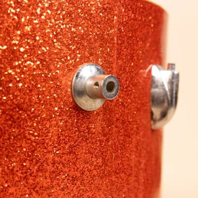 1960s Gretsch 14x20 Tangerine Sparkle Bass Drum Shell image 11