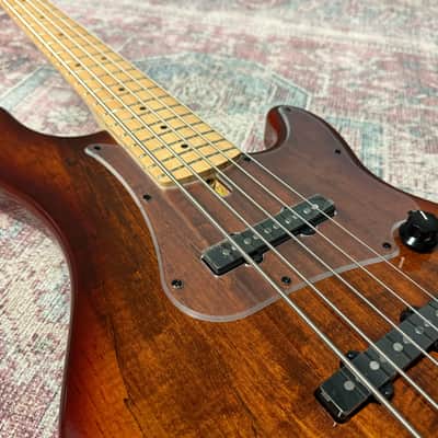 Cort GB-Fusion 5 String Bass Guitar in Antique Brown Burst w/Gigbag image 9