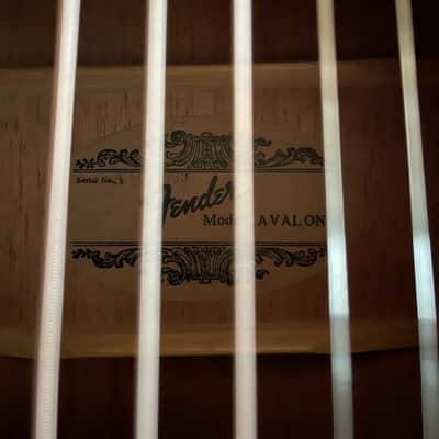 Fender Avalon California Series 1985-1992 MIK Natural Vintage Acoustic Guitar image 3