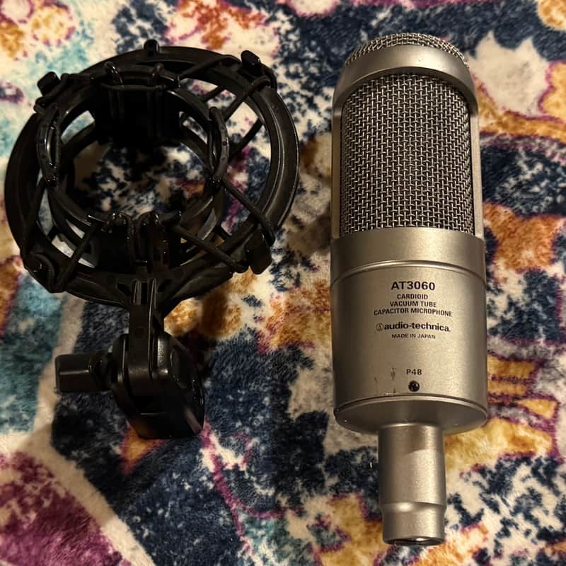 Audio-Technica AT3060 Large Diaphragm Phantom Powered Cardioid Tube Condenser Microphone 2000s - Silver image 1