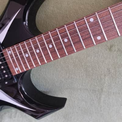 BC Rich  Warlock Bronze Series  2004 - Black with White Tribal Flames image 5