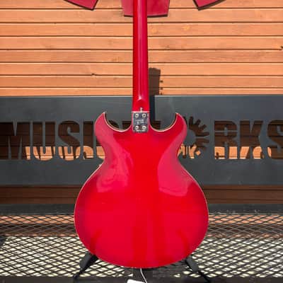 60's Silvertone Teisco Hollowbody Guitar - Red image 6