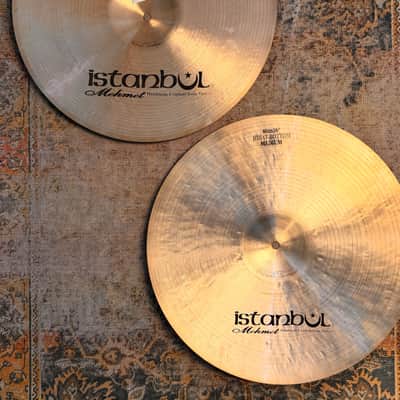 Rare Istanbul Mehmet TRADITIONAL 16” Hihats DARK WARM HUGE Tone! 1412 1582 g Beautiful! image 6