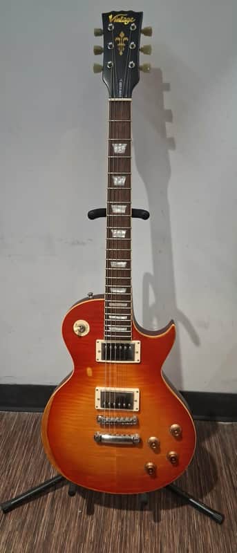 Vintage V100MR-CS Icon Series Single Cut 2010s - Distressed Cherry Sunburst image 1