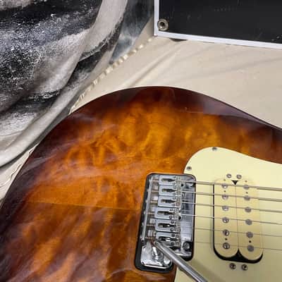 Godin Solidac Piezo HSH Electric Guitar - Standard and Piezo Outputs - 2002 Quilted Maple Top image 3