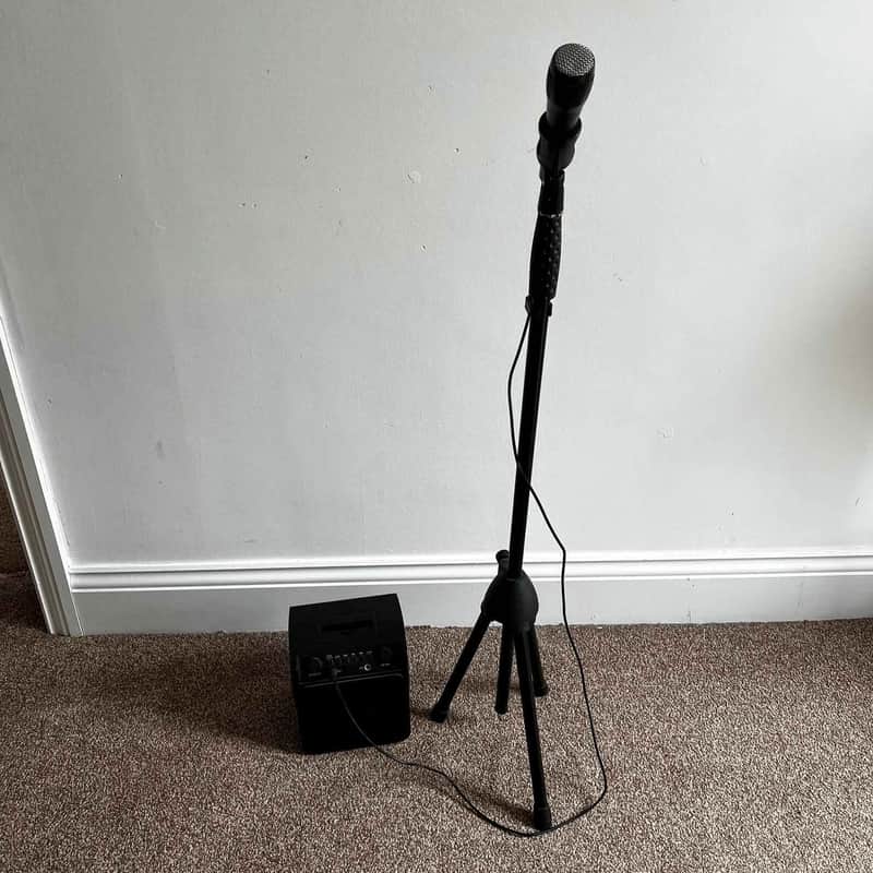 RockJam SingCube RJSC02-BK Bluetooth Karaoke Machine - Mic & Stand Included, No Charger image 1