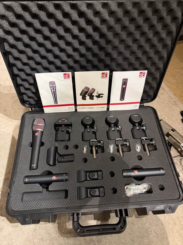 sE Electronics V PACK Arena Drum Microphone Kit 2019 - Present - Black image 1