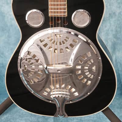 Regal Dobro Acoustic Guitar Black Finish - W/Setup & Bag image 1