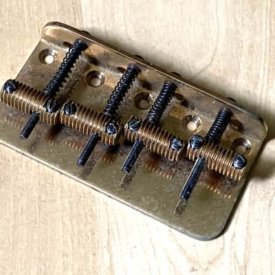70 / 80‘s Brass Bass Bridge Vintage style threaded saddles image 2