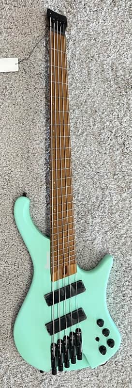 Mint Ibanez EHB1005MSSFM Headless 5-String Bass w/Bag - Seafoam Green Matte image 1
