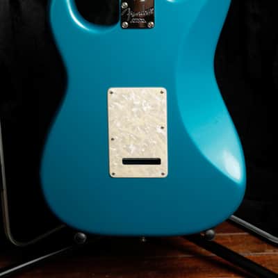 Fender American Elite Stratocaster HSS Shawbucker Electric Guitar Ocean Turquoise 2018 Pre-Owned image 13