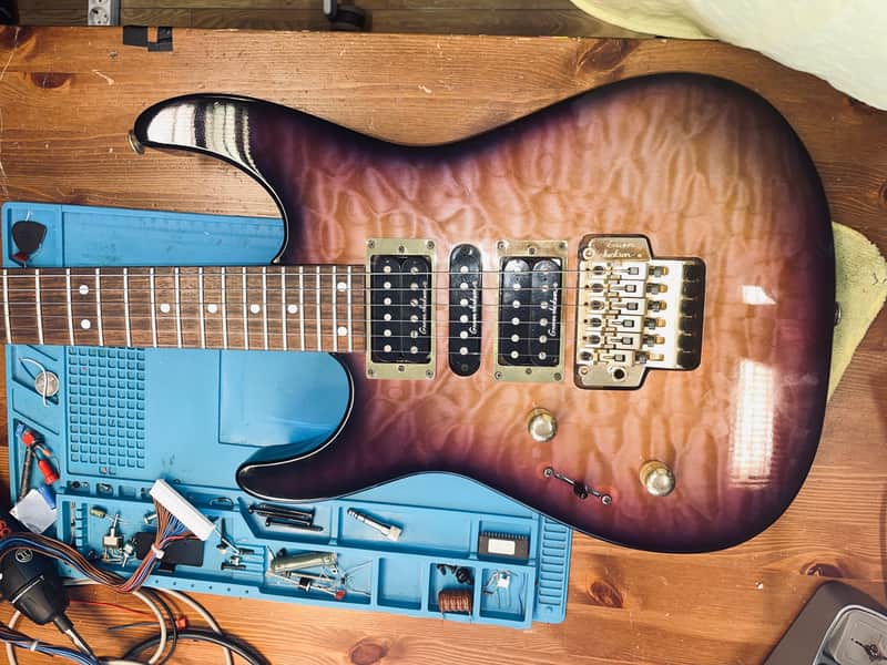 Jackson Dinky DK.55 Lefty MEGA RARE Left Handed – 1996 – Trans Violet – MIJ – Made in Japan image 1