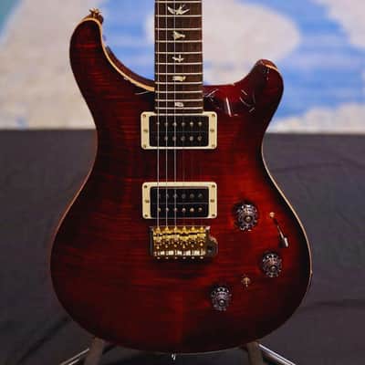 PRS Custom 24 Piezo 10 Top Fire Red Burst 0352064 image 5