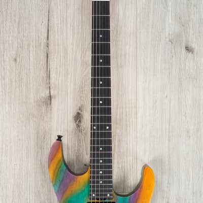 ESP USA M-II HT Hardtail Guitar, Seymour Duncan Sentient & Pegasus, Open Grain Ash Blueberry image 6