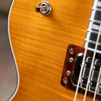 Gretsch G6134TFM-NH Nigel Hendroff Signature Penguin Electric Guitar - Amber Flame with Hardshell Case - Used image 12