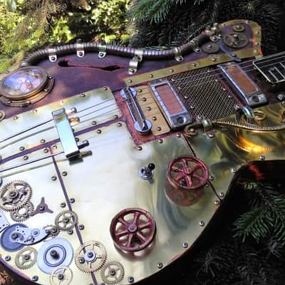 Steampunk Art Relic Jolana Tornado Hollow Body Vintage guitar 1963 Copper / Red image 1