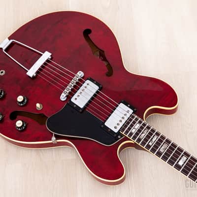 1975 Gibson ES-335 TDC Vintage Semi-Hollow Guitar Cherry Figured Maple w/ T Tops, Case image 10