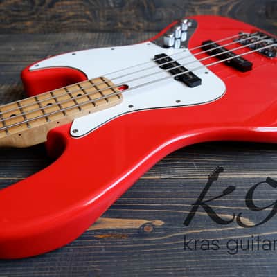Brian by Bacchus BJB-380 Jazz Bass 1997-2000 Red image 8