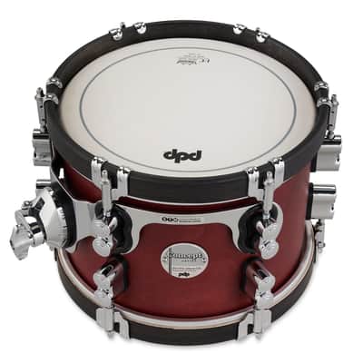 PDP Concept Classic 7x10 Ox Blood Stain Tom with Ebony Stain Hoops image 3