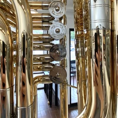 New Alexander model 164 "Kaisertuba" BBb Tuba in Gold Brass,4 valves, Lacquered,Nickel-Silver Garland; with Care Kit image 12