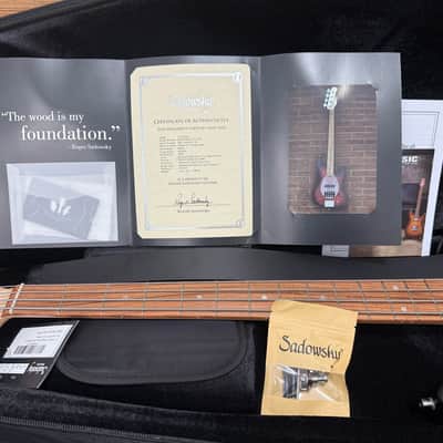 Sadowsky MetroLine 21-Fret Vintage M/J 4- string Bass- Burgundy Burst Trans Satin  w/soft bag  New! image 22