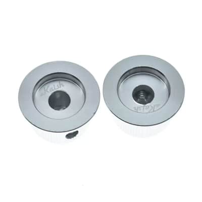 Silver Metal Top Hat Knobs - 1/4" Shaft (Set of 3) image 3