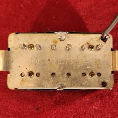 Vintage 1970s Gibson Patent Number Humbucker Zebra w/ Changed 4-Conductor Lead image 2