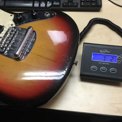 1970 Fender Mustang Electric Guitar Sunburst Vintage USA image 19