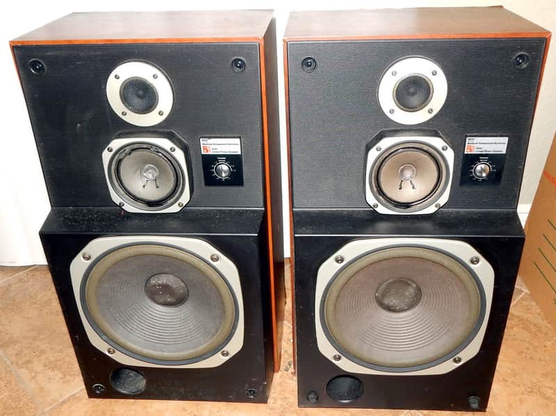 mcs panasonic technics 683-8320 time aligned 3 way vintage speakers image 1
