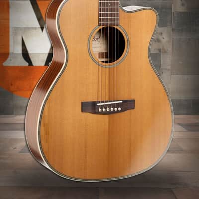 Cort OC4NSG Essence Series ES-OC4 OM Cutaway Acoustic Electric Guitar -Natural Semi Gloss (OC4NSG-U) image 1
