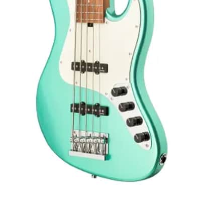 Sadowsky MetroExpress 21-Fret Vintage J/J Bass, Morado Fingerboard, 5-String - Solid Sage Green Metallic High Polish image 4