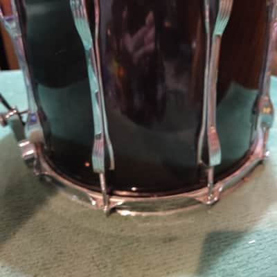 Ludwig Marching Snare Drum 15"(Diameter)x12"(Depth) 1970's - Black Wrap image 3