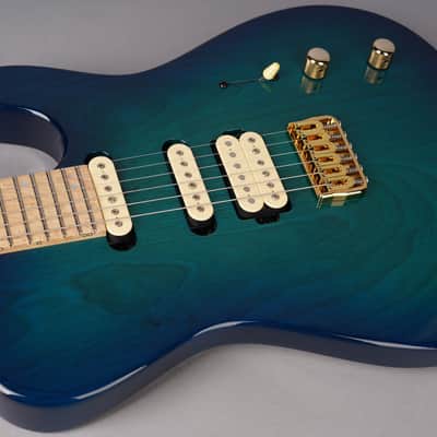 Kiesel Solo HSS - Alder/Maple/Birdseye - Aqua Burst image 12