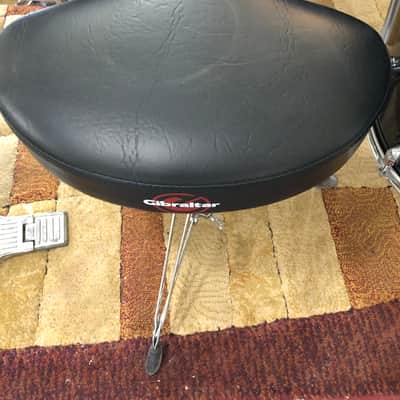 Pearl Export 5-tom shell pack with matching snare (Jet Black), Quick Beat hi-hats, hardware, and throne image 23