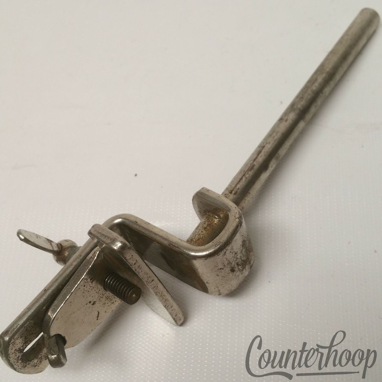 Slingerland Cowbell Holder Rod Clamp-On Bass Drum Mount Nickel 40s Radio King* — main photograph