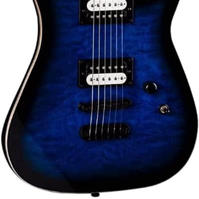 Dean MDX Electric Guitar, Quilt Maple, Trans Blue Burst Finish, Model MDX QM TBB image 1