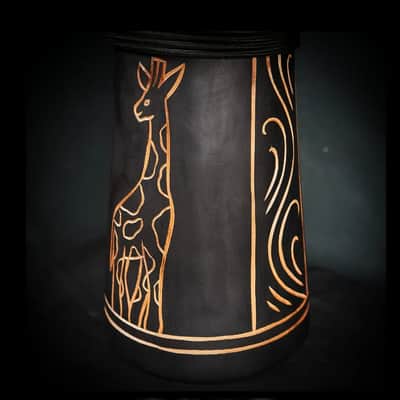 Toca Street Series Wood Djembe Drum, Rope Tuned 10" Head - Giraffe Design image 4