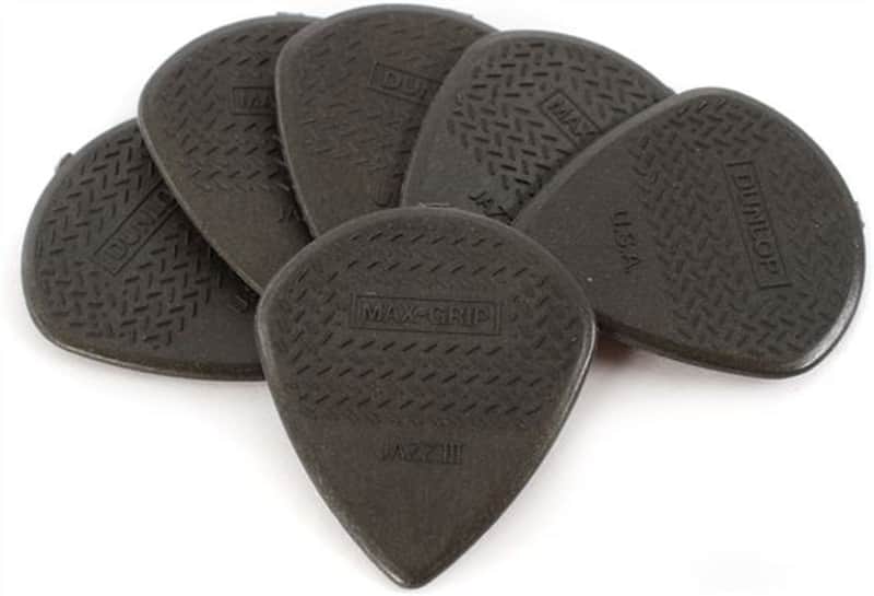 Dunlop 471P3C Max Grip Jazz III Guitar picks Carbon Fiber 1.38mm 6 Pak image 1