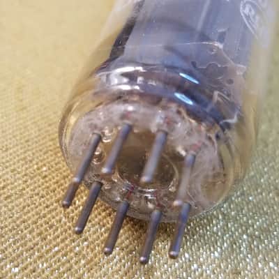 RCA Matched Pair (2) 6CG7 tNOS AT1000 TESTED Vacuum Tubes T1 blackplate dual triode 1954-1959 image 24