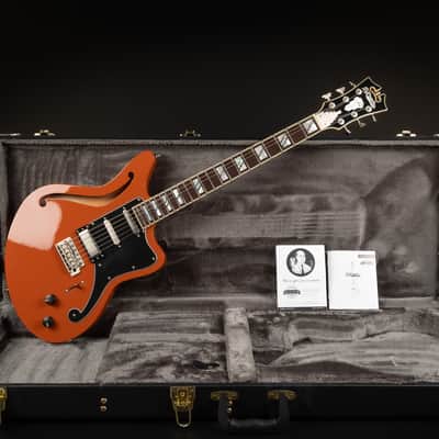 2021 D'Angelico Deluxe Bedford SH LE Tremolo - Rust | Korea Semi-Hollow Limited Edition 34 from 50 Seymour Duncan HSS Pickups | OHSC image 2