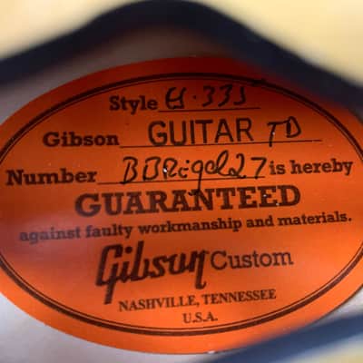 2022 Gibson Custom Shop BB KING 1959 ES-335 Live at the Regal Argentine Grey 59 Murphy Lab image 22