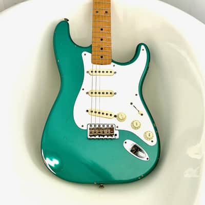 1999 Fender Cunetto Relic Stratocaster — Sherwood Green (Ultra Rare), John Cruz, Collector Condition, Full Set image 21