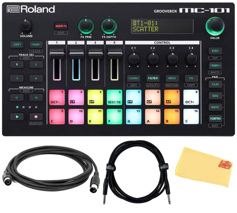 Roland MC-101 Groovebox w/ Cables image 1