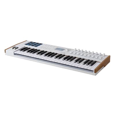 Arturia KeyLab Mk3 49 Keyboard MIDI Controller with DAW Integration, Enhanced Keybed, Visual Interface, 360-Degree Touch-Sensitive Potentiometers, Faders, Robust Wood and Aluminum Casing (White) image 3